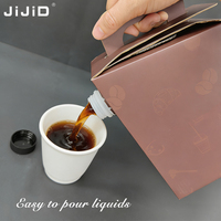 Sac en boîte personnalisé JIJID 1L pour café, sac aseptique avec robinet de distribution, sac BIB pour café infusé à froid et café liquide