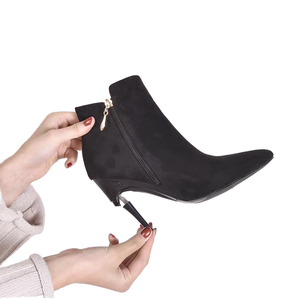 Talons hauts pliants en cuir pour femmes en plat rétractable haut pour femmes chaussures à talons pliants talons qui se plient à plat - Product Image 1