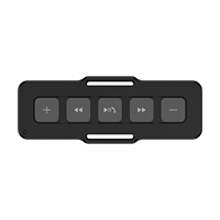 Télécommande multimédia étanche BLE à commande vocale avec 5 gros boutons, rechargeable par USB pour l'audio et les appels téléphoniques