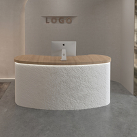 Petit comptoir de réception imitation marbre pour salon de coiffure, salon de beauté, hôtel, réception, MDF pour boutique, comptoir de bar, caisse enregistreuse