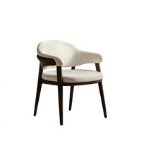 Chaises de salle à manger rembourrées en bois massif meubles d'hôtel en gros design moderne personnalisé en vente
