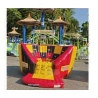 Système IPS Hot U-Rides SP-214 Jeu sportif interactif gonflable en PVC Vortex Running Wild 9x9x3.3m Certifié CE pour événements