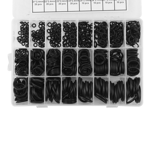 800 buah karet o-ring segel pencuci bermacam-macam Set Kit Gasket HNBR A/C sistem hitam 6-28mm AC mobil karet O Ring segel - Product Image 1