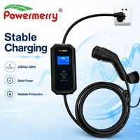 Chargeur EV portable 3,5 kW 16A Type 2 230Vac monophasé IP67 RCD à courant réglable pour usage domestique européen, garage et voyage