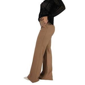 Pantalon pour femme 53538805 Camel, longueur mi-mollet, coupe large - Product Image 6