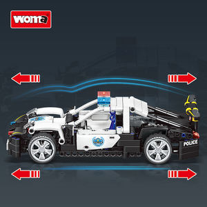 WOMA TOYS C0901 ensamblar coche bloque de construcción ladrillo juguete policía modelo coche educativo niños chico juguete - Product Image 3