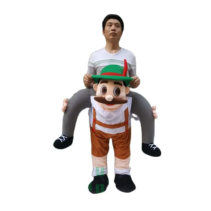 Halloween&Christmas party bavarian beer guy carry me mascot fancy dress ride on adult costume