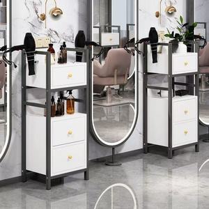 Muebles Modernos para Salón de Belleza en Color Dorado, Carrito de Peluquería de Diseño Simple con Gabinete de Almacenamiento - Product Image 4