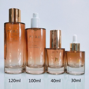 Skincare Glass Lotion <b>Bottle</b> Packaging Set Empty Packaging Cosmetic Glass <b>Pump</b> <b>Bottles</b> - Product Image 3