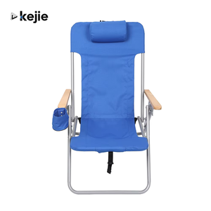 Silla Plegable Portátil de Acero para Camping y Playa Kejie con Portavasos y Bolsa - Product Image 1