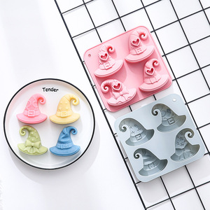 Moldes de Silicona para Pastel con Diseño de Sombrero de Bruja, Reutilizables, de Grado Alimenticio, Lindos Moldes Magnéticos de Silicona para Chocolate, Dulces y Hielo - Product Image 3