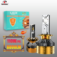 Kit de phares de voiture H4, faisceau haut/bas LED H7 H1 H8 H9 H11 HB3 9005 9006 200W 20000lm 6000K, phare de voiture