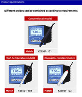 Sensor pH Air Limbah Industri Online 3/4 NPT Elektroda Plastik Dual Junction Probe pH Limbah