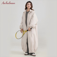 Aschulman Personnalisé Dernier Design Abaya Ouverte à Capuche pour Femmes Musulmanes, Veste d'Extérieur Modeste à Fermeture Éclair