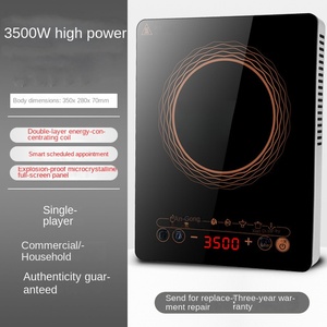 Plaque chauffante électrique 1200W avec boîtier en acier inoxydable et contrôle de température réglable pour usage domestique 220V - Product Image 1