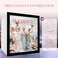 MWE Custom Vogue Wedding Mariage Magazine Photo Booth Box Portable Photobooth pour 1 à 7 personnes pour événement, installation facile