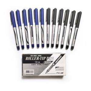 Custom Roller Ballpen School Quick Dry Neutral <b>Pen</b> Straight Liquid Red Black Blue 0.5mm Nontoxic Eco-friendly Plastic Material - Product Image 2