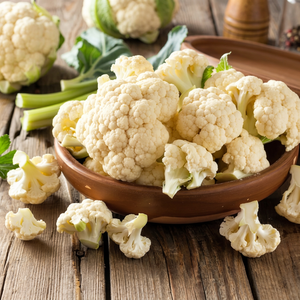 Fresh Cauliflower Florets Organic Raw Vegetables Natural Healthy Snack Food Ready to Eat Whole Pieces - Product Image 1