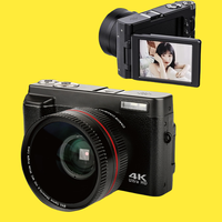 Appareil photo numérique sans miroir professionnel 4K DSLR avec 180 °   Écran IPS rotatif de 3,0 pouces, zoom numérique 16x, griffe porte-accessoire pour enregistrements