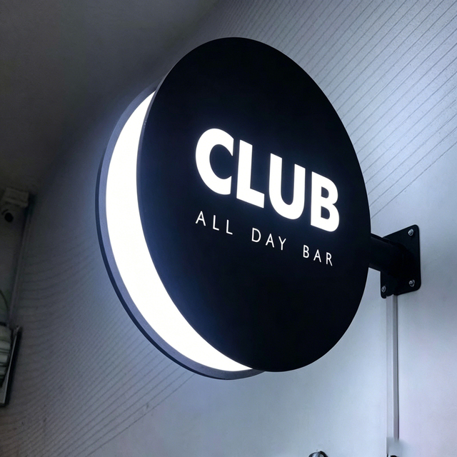 Acrylic LED rectangle light box Wall mount weatherproof sign Outdoor illuminated advertising