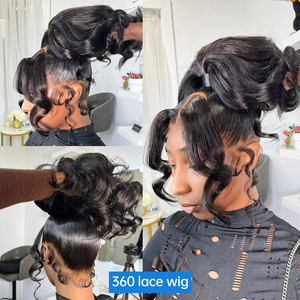 Pelucas Frontales de Encaje sin Pegamento con Cutícula Alineada al por Mayor, Peluca de Cabello Humano 100% Pre-arrancada con Ondas al Agua, Peluca de Encaje 360 de Cabello Humano - Product Image 6