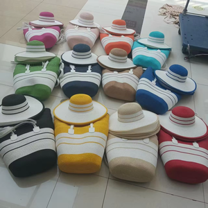 2-pieces Set Summer Straw Bags and Hat New Trendy Hot Sale Sac Women's Large Capacity Set Hand Bags for Women - Product Image 3