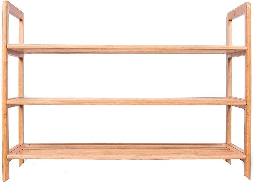 Tier Bamboo Shoe Rack Durable Stylish Storage