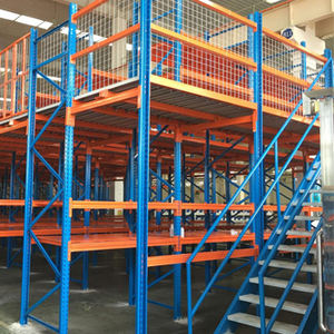ระบบแร็คเหล็กแบบโมดูลาร์สำหรับงานหนักโออีเอ็มระบบชั้นวางของแบบมีหลายระดับสำหรับโกดังเก็บของใต้หลังคาอุตสาหกรรมรองรับสลักเกลียว - Product Image 1