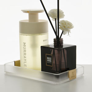 منظمات أكريليك، صندوق شوكولاتة أكريليك، صينية تقديم أكريليك مصنفرة مستطيلة الشكل مع أقدام مانعة للانزلاق - Product Image 2