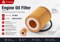 Filter Oli Poyou BB3Q 6744 BA untuk Suku Cadang Mobil OEM ODM Logo Kustom Siap Ekspor Siap Kirim Garansi 12 Bulan Baru Ukuran Standar