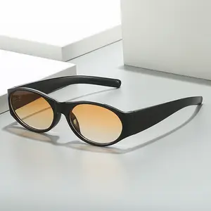 individuelle logo sonnenbrillen großhandel modisch ovale sonnenbrille schwarz chic sonnenbrille damen trendig pc herren sonnenbrille brillen rahmen