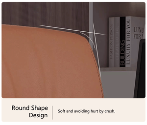 Maßgefertigter Moderner PU-Leder Chefsessel mit Chromgestell Holzrahmen Feste Armlehnen Eingebaute Kopfstütze - Product Image 5