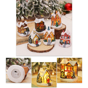 <strong>Christmas</strong> <strong>Village</strong> Resin <strong>Christmas</strong> Decoration Supplies LED Light <strong>Christmas</strong> House <strong>Village</strong> - Product Image 2