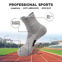Chaussettes de sport athlétiques respirantes unisexes avec logo personnalisé, épaisses, rembourrées, antidérapantes, pour le basketball, la course à pied, le football