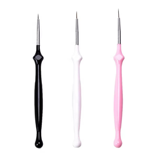 Ensemble de pinceaux à ongles ovales, poils en nylon, manche en bois, pinceau liner extra fin, logo personnalisé, outils de peinture pour nail art - Product Image 1