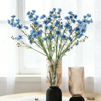 Nieuw design, hoogwaardige kunstmatige delphinium bloemen met real touch, latex violet, voor thuisdecoratie & bruidsarrangementen