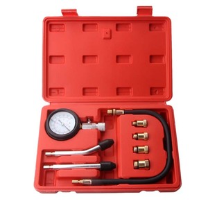 Car Diagnostic Tool Cylinder Pressure Gauge Red Metric Home Repair Automotive Motorcycle Use - Product Image 4