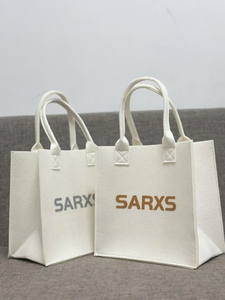 Bolsas de compras plegables ecológicas de fieltro con etiqueta privada - Product Image 5