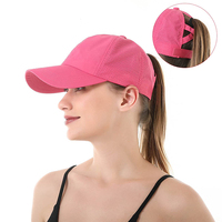 Casquette de baseball pour femmes, réglable, séchage rapide, pour la pêche en plein air, été, jeunes, avec queue de cheval croisée