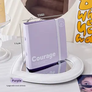 Nouvel Album Photo en Cuir Style <span class=keywords><strong>Sentance</strong></span> Ins, Haute Qualité, pour Filles, avec Feuilles Mobiles, Rangement de Petites Cartes 3 pouces, pour Collection de Photos - Product Image 6