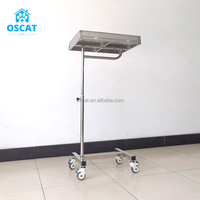 OSCAT 304 - Table d'opération vétérinaire en acier inoxydable, chariot réglable en hauteur, table d'instruments chirurgicaux pour animaux, clinique vétérinaire