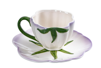 Service de vaisselle en porcelaine de style européen JIUWANG avec motif de tomates, compatible lave-vaisselle, forme irrégulière - Cadeau d'affaires