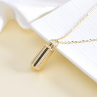Flacon de parfum pour stockage d'huiles essentielles ; Collier d'aromathérapie en cuivre en stock avec chaîne en bambou – Meilleures ventes Europe et États-Unis (vente transfrontalière)