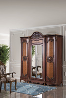 Goodwin — meubles de chambre à coucher Style américain classique, accessoires de garde-robe à 6 portes GD18