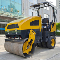 Offre Spéciale : Compacteur Routier Vibratoire Hydraulique 3 et 4 Tonnes avec Moteur Kubota, Double Tambour, Roues Avant en Acier et Arrière en Caoutchouc