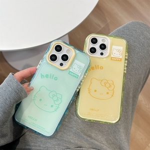Coque de téléphone portable 3D Onde Mignonne Chat KT Colorée en TPU pour iPhone 17 Air 16 15 14 Pro Max, Étui Arrière Transparent à Motif de Personnage de Dessin Animé - Product Image 3