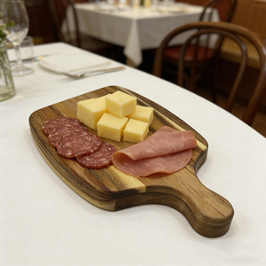 Juego de Tabla de Quesos de Madera de Acacia para Regalo de Inauguración de Casa, con 3 Utensilios para Queso y Mango - Product Image 4