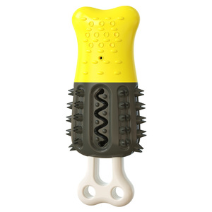 Juguete interactivo de goma con forma de paleta de helado para masticar y limpiar dientes de perro, ideal para la dentición y el movimiento. - Product Image 4