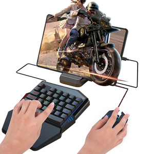 Clavier de jeu filaire USB RGB à une main gauche et combo clavier et <span class=keywords><strong>souris</strong></span> pour téléphone portable pour PUBG Mobile - Product Image 6