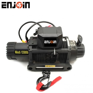 ENJOIN Serie Carbon Verricello Elettrico con Corda Sintetica 12V/24V Capacità di Carico 13500lb per Wrangler <span class=keywords><strong>Cherokee</strong></span> SUV/4WD/Camion Fuoristrada - Product Image 5